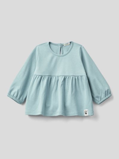 Kids' Benetton Gathering On The Yoke T Shirts Aqua | NZ122052