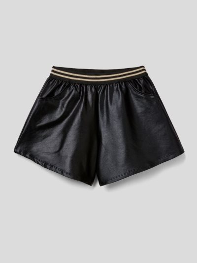 Kids' Benetton Glossy Look Shorts Black | NZ866515