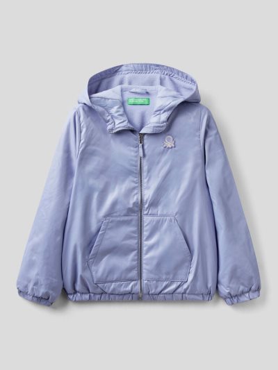 Kids' Benetton Glossy Zip And Hood Light Jackets Lilac | NZ688477