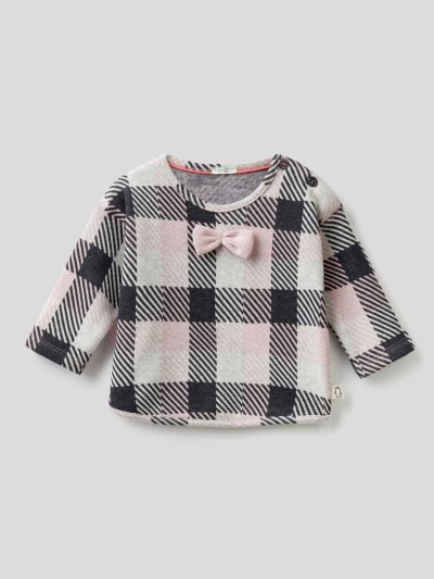 Kids' Benetton Jacquard Floral Sweatshirt Soft Pink | NZ343552