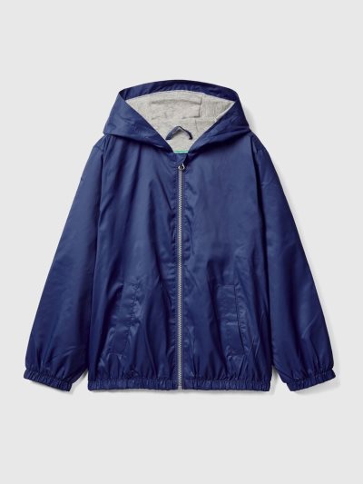 Kids' Benetton Light Hood Jackets Dark Blue | NZ857585
