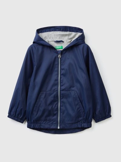 Kids' Benetton Light Hood Jackets Dark Blue | NZ894875