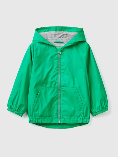 Kids' Benetton Light Hood Jackets Green | NZ269651