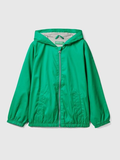Kids' Benetton Light Hood Jackets Green | NZ480643