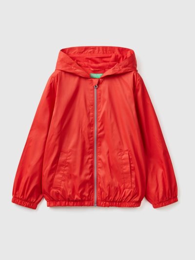 Kids' Benetton Light Hood Jackets Red | NZ800017