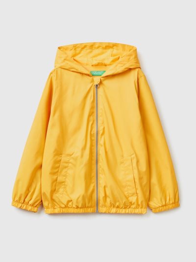 Kids' Benetton Light Hood Jackets Yellow | NZ043829