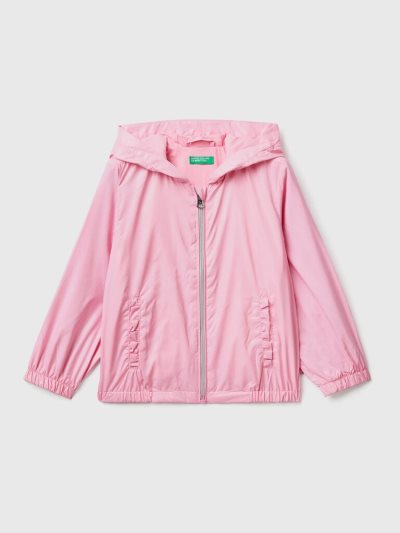 Kids' Benetton Light "Rain Defender" Jackets Pink | NZ764716