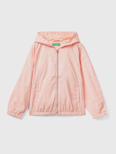 Kids' Benetton Light "Rain Defender" Jackets Soft Pink | NZ998231