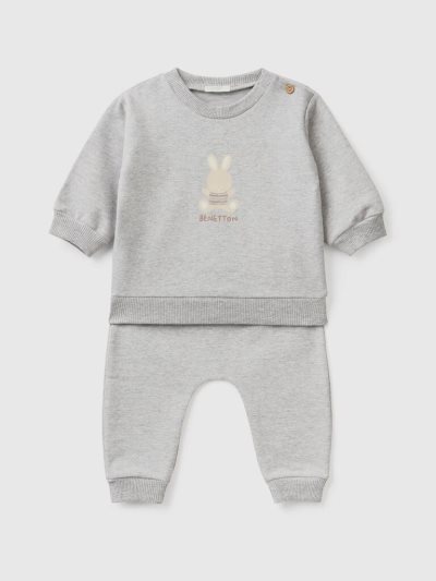 Kids' Benetton Light Sweat Dungarees Grey | NZ828702