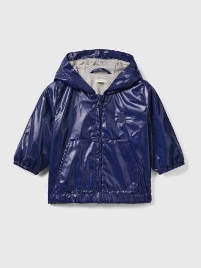 Kids' Benetton Lightweight Hood Jackets Dark Blue | NZ652006