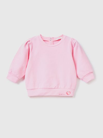 Kids' Benetton Lightweight Stretch Cotton Sweatshirt Pink | NZ247008