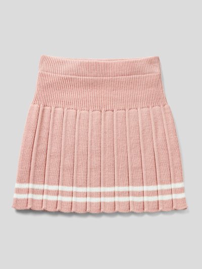 Kids' Benetton Linen Blend Skirts Pastel Pink | NZ176758