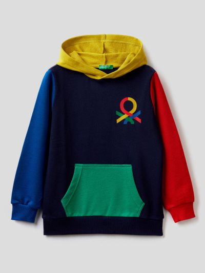 Kids' Benetton Logo Hoodie Multi-color | NZ153394