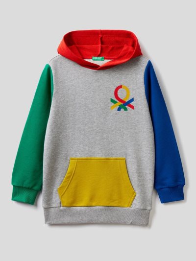 Kids' Benetton Logo Hoodie Multi-color | NZ714615