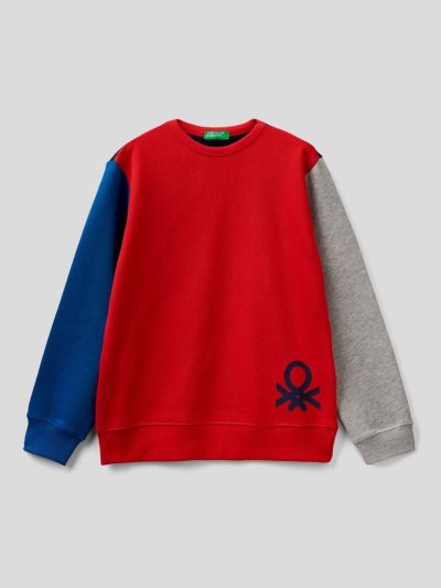 Kids' Benetton Logo Print Hoodie Multi-color | NZ449610