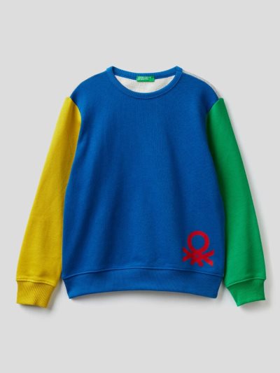 Kids' Benetton Logo Print Hoodie Multi-color | NZ980487