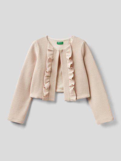 Kids' Benetton Lurex And Rouches Jackets Creamy White | NZ196256