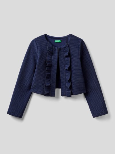 Kids' Benetton Lurex And Rouches Jackets Dark Blue | NZ831113