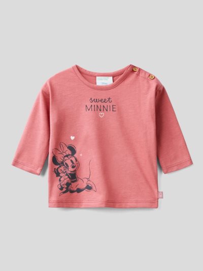 Kids' Benetton Mickey & Friends Warm Cotton T Shirts Strawberry | NZ813991