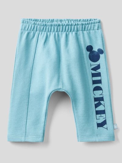 Kids' Benetton Mickey Mouse Warm Sweat Joggers Light Blue | NZ181271