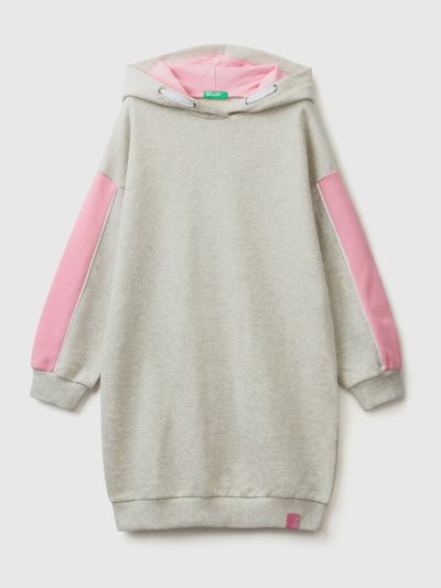 Kids' Benetton Midi Dress Sweatshirt Light Grey | NZ995299