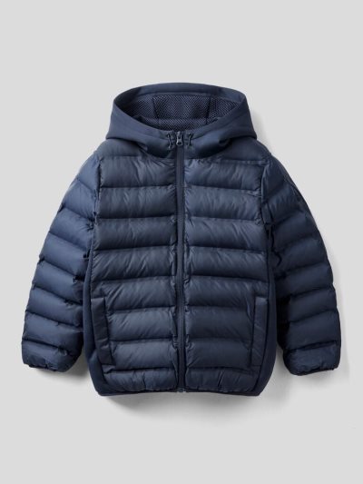 Kids' Benetton Neoprene Details Padded Jackets Dark Blue | NZ313138