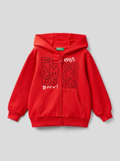 Kids' Benetton Organic Cotton Hood Hoodie Red | NZ936833