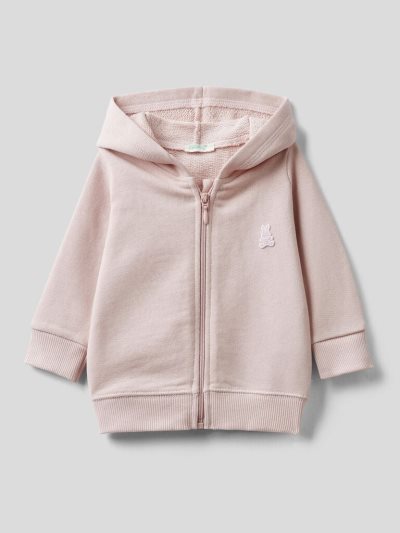 Kids' Benetton Organic Cotton Hooded Sweatshirt Pink | NZ054182
