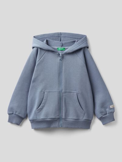 Kids' Benetton Organic Cotton Hoodie Air Force Blue | NZ183201