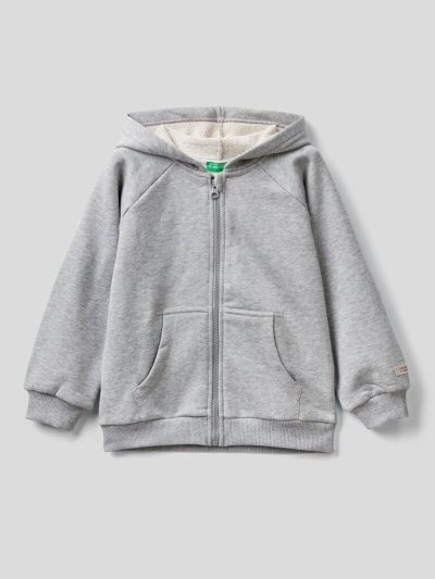 Kids' Benetton Organic Cotton Hoodie Grey | NZ088802