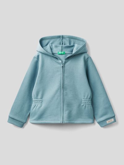 Kids' Benetton Organic Cotton Hoodie Light Blue | NZ810290