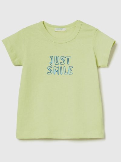 Kids' Benetton Organic Cotton Print T Shirts Lime | NZ114732