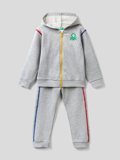 Kids' Benetton Organic Cotton Sweat Tracksuits Grey | NZ972214