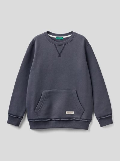 Kids' Benetton Organic Cotton Sweatshirt Dark Blue | NZ473034