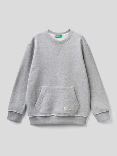 Kids' Benetton Organic Cotton Sweatshirt Grey | NZ757640