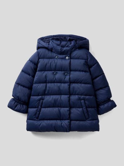 Kids' Benetton Padded Double-breasted Jackets Dark Blue | NZ490000