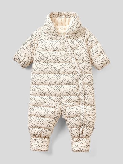 Kids' Benetton Padded Micro Print Jumpsuit Creamy White | NZ936234