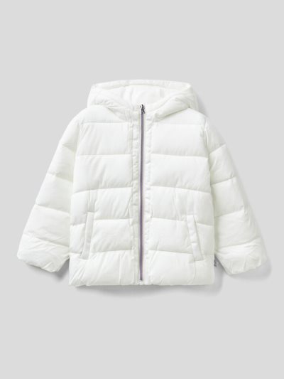 Kids' Benetton Padded "Rain Defender" Light Jackets Creamy White | NZ419187