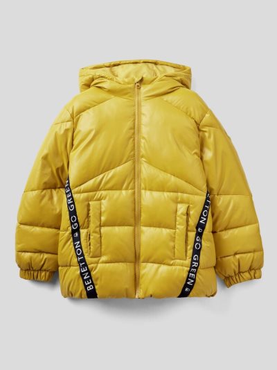 Kids' Benetton Padded Recycled Wadding Jackets Mustard | NZ164575