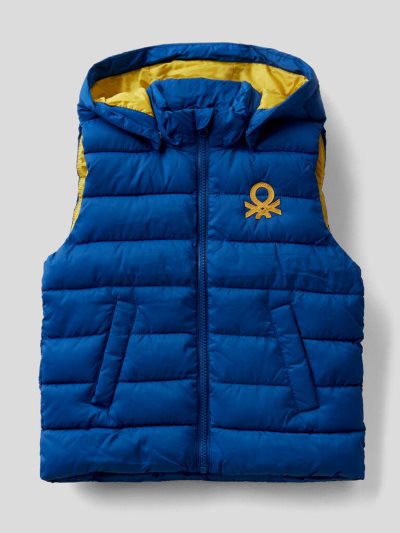 Kids' Benetton Padded Removable Hood Vest Bright Blue | NZ370820