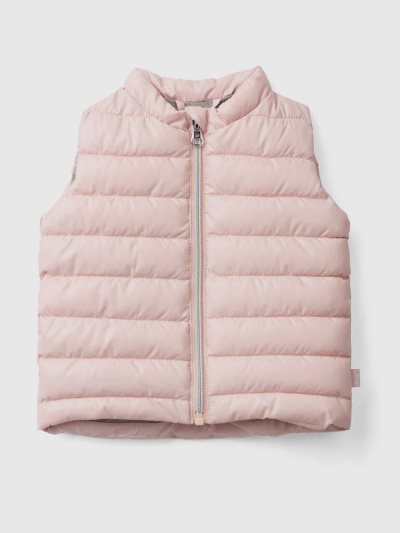 Kids' Benetton Padded Technical Fabric Vest Soft Pink | NZ089047