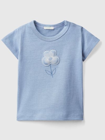 Kids' Benetton Patch And Print T Shirts Air Force Blue | NZ452444