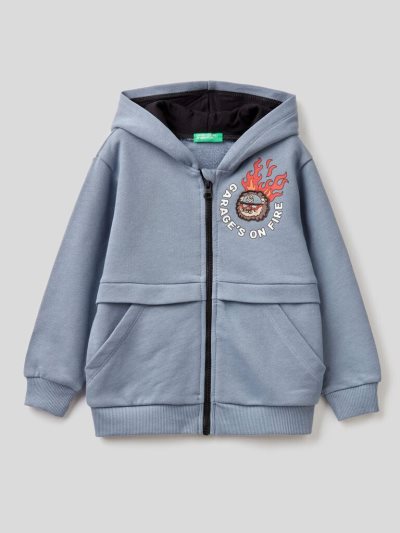 Kids' Benetton Patch Hoodie Air Force Blue | NZ597481