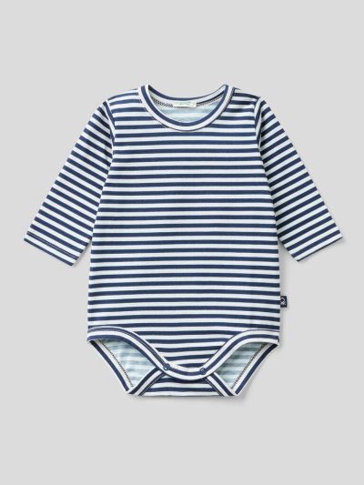 Kids' Benetton Patterned 100% Organic Cotton Bodysuits Dark Blue | NZ941539