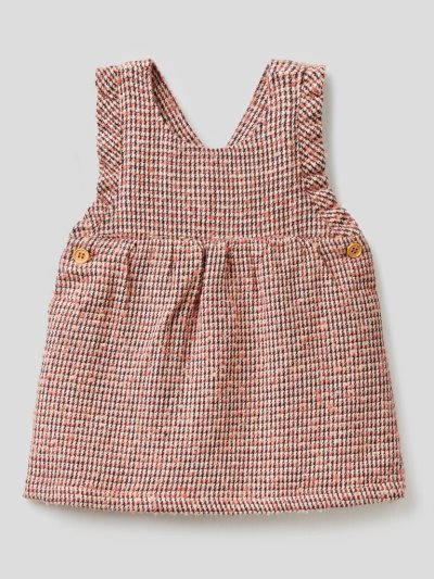 Kids' Benetton Patterned Dungaree Rouches Dungarees Red | NZ380996