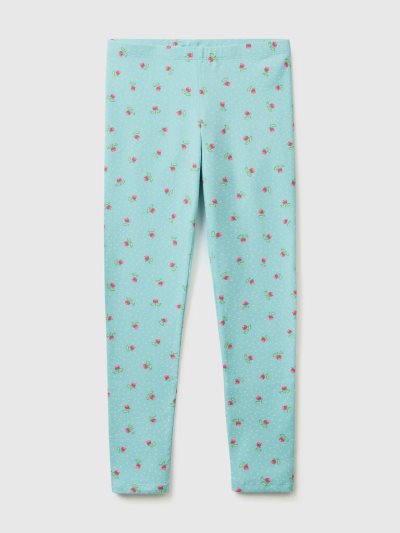 Kids' Benetton Patterned Print Leggings Aqua | NZ731747