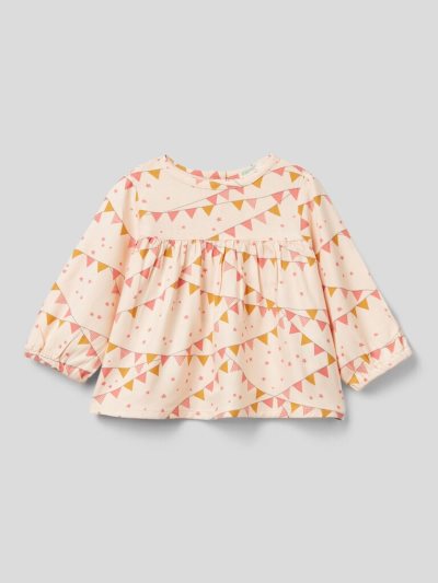 Kids' Benetton Patterned Pure Viscose Blouse Multi-color | NZ072934