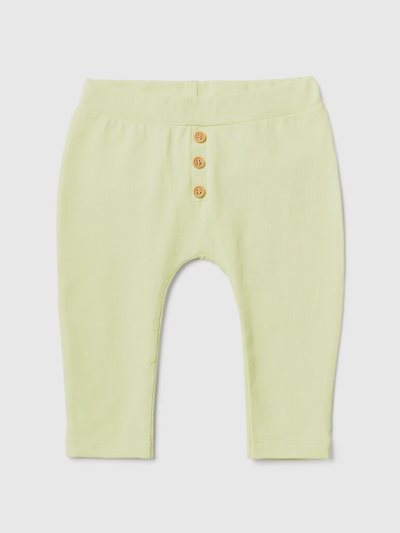 Kids' Benetton Patterned Stretch Cotton Leggings Lime | NZ750738