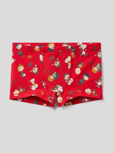 Kids' Benetton Peanuts Christmas Boxers Red | NZ675219