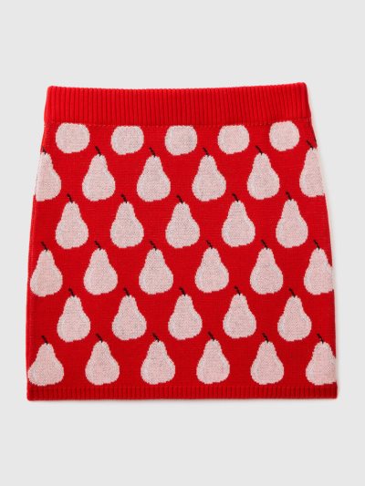 Kids' Benetton Pear Pattern Mini Skirts Red | NZ867907